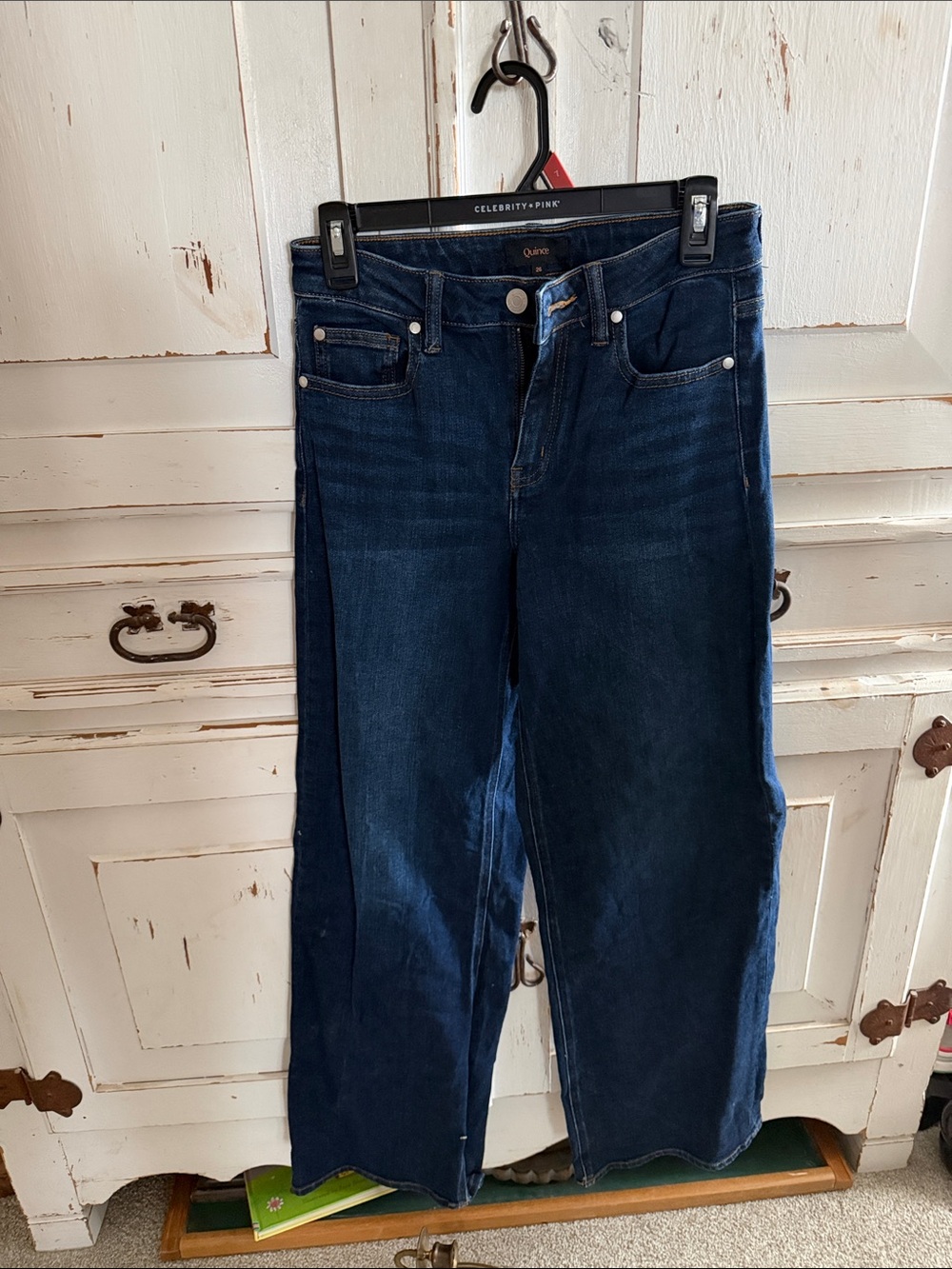 Quince Dark Blue Wide-Leg Women's Jeans
